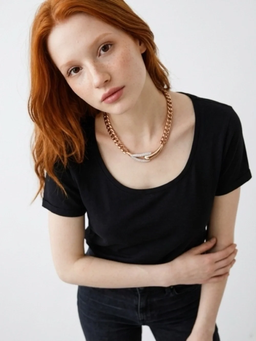 Swarovski chain necklace with crystal